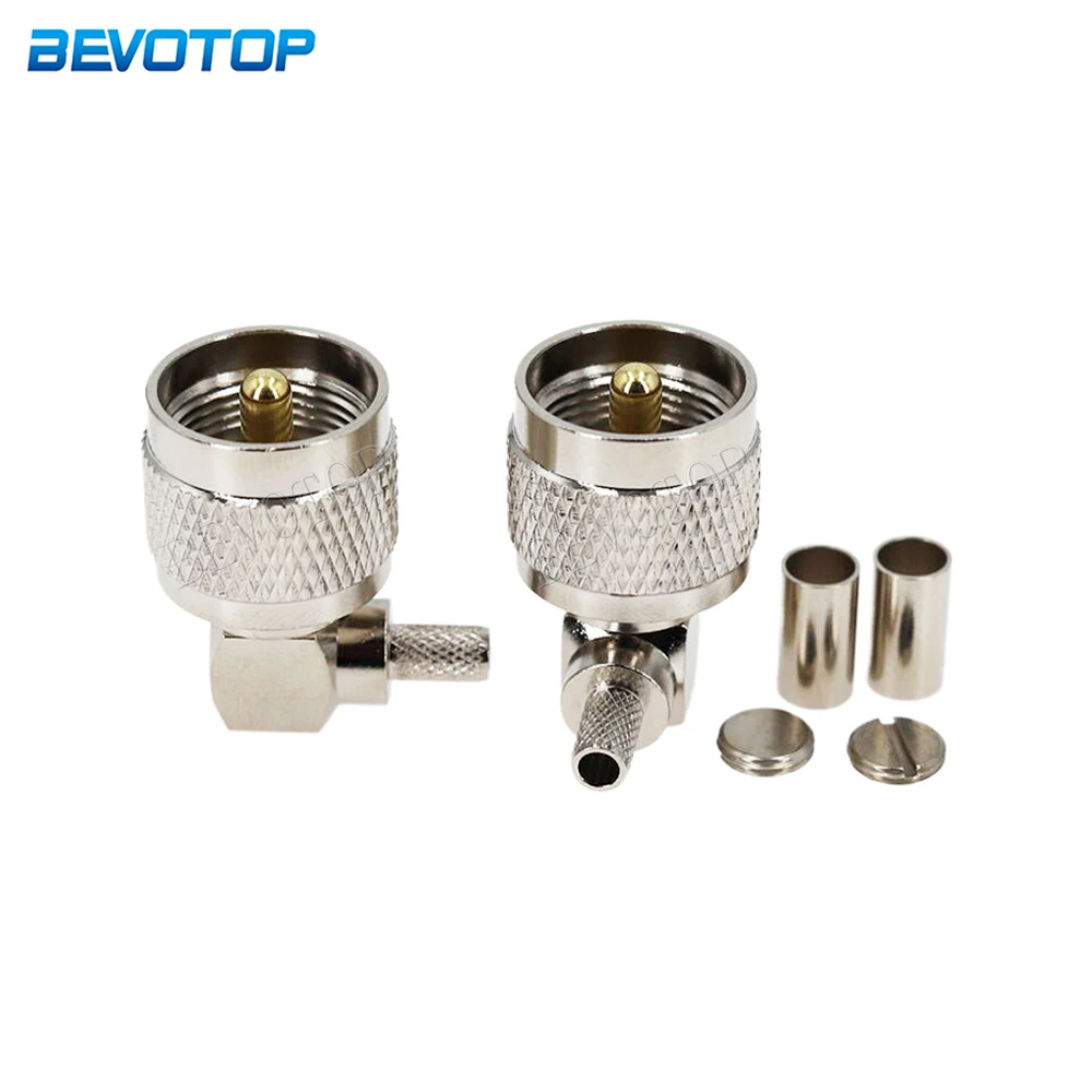 1Pcs PL259 UHF Male 90 Degree 50-3 RF Coax Connector Crimp 50 Ohm for RG58 RG142 RG223 RG400 LMR195 LMR200 Cable
1Pcs PL259 UHF Male 90 Degree 50-3 RF Coax Connector Crimp 50 Ohm for RG58 RG142 RG223 RG400 LMR195 LMR200 Cable