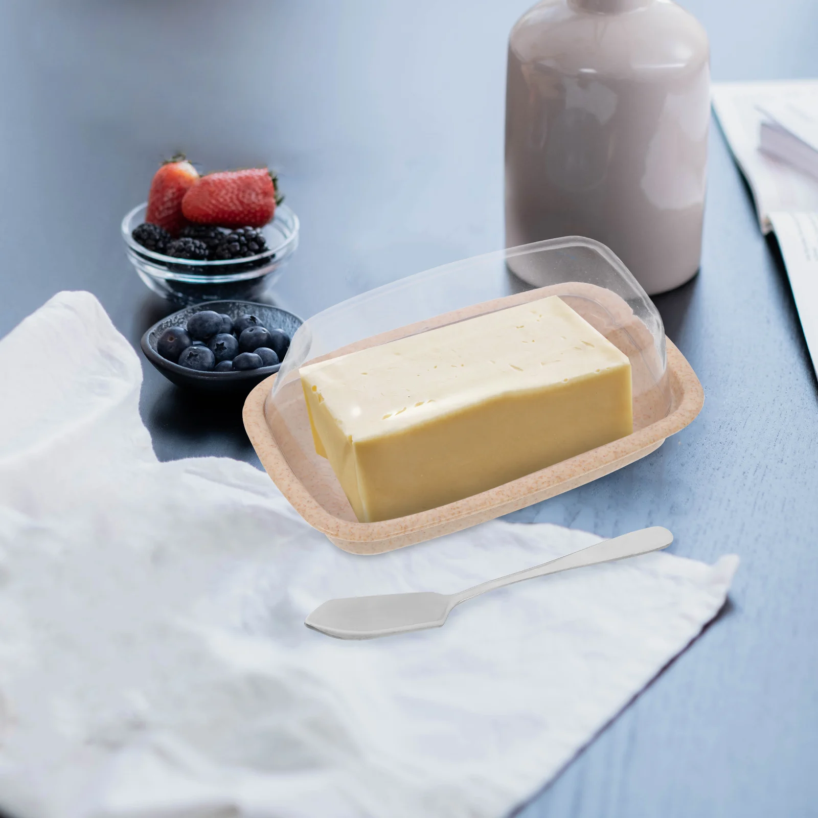 Butter Crisper Storage Dish with Lid Square Dishes for Countertop Large Plastic Keeper
Butter Crisper Storage Dish with Lid Square Dishes for Countertop Large Plastic Keeper