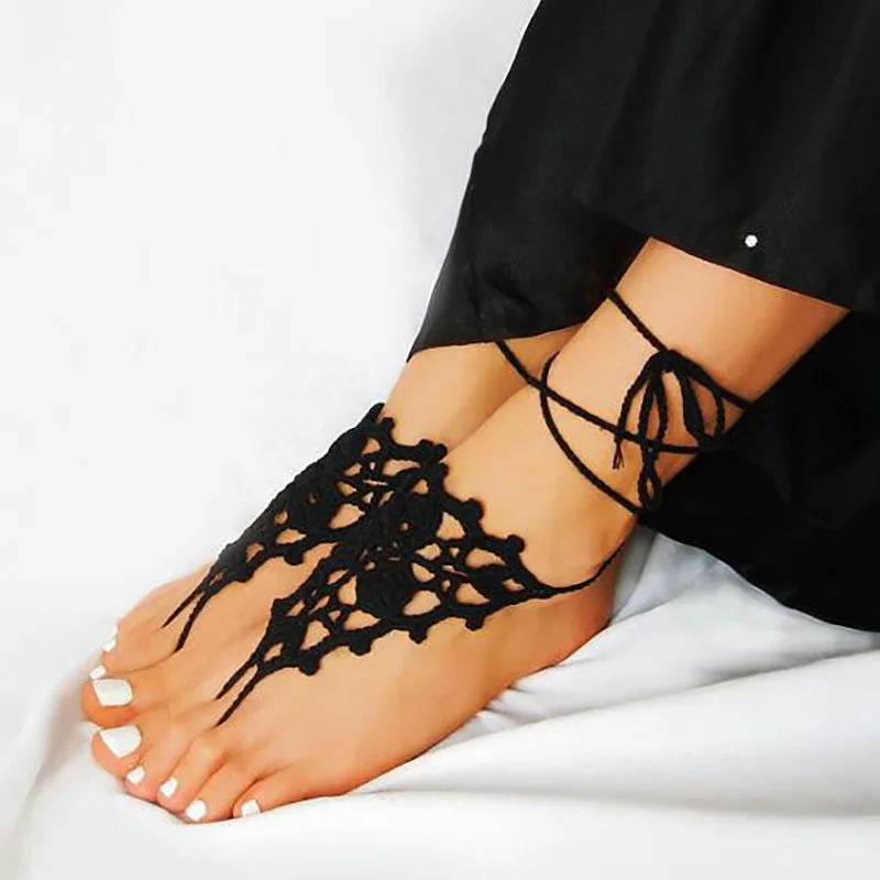 The Best-selling Bridal Shoe Accessory of 2021 - Beach Party Style Low-heeled Hand-knitted Sandals with Ankle Straps
The Best-selling Bridal Shoe Accessory of 2021 - Beach Party Style Low-heeled Hand-knitted Sandals with Ankle Straps