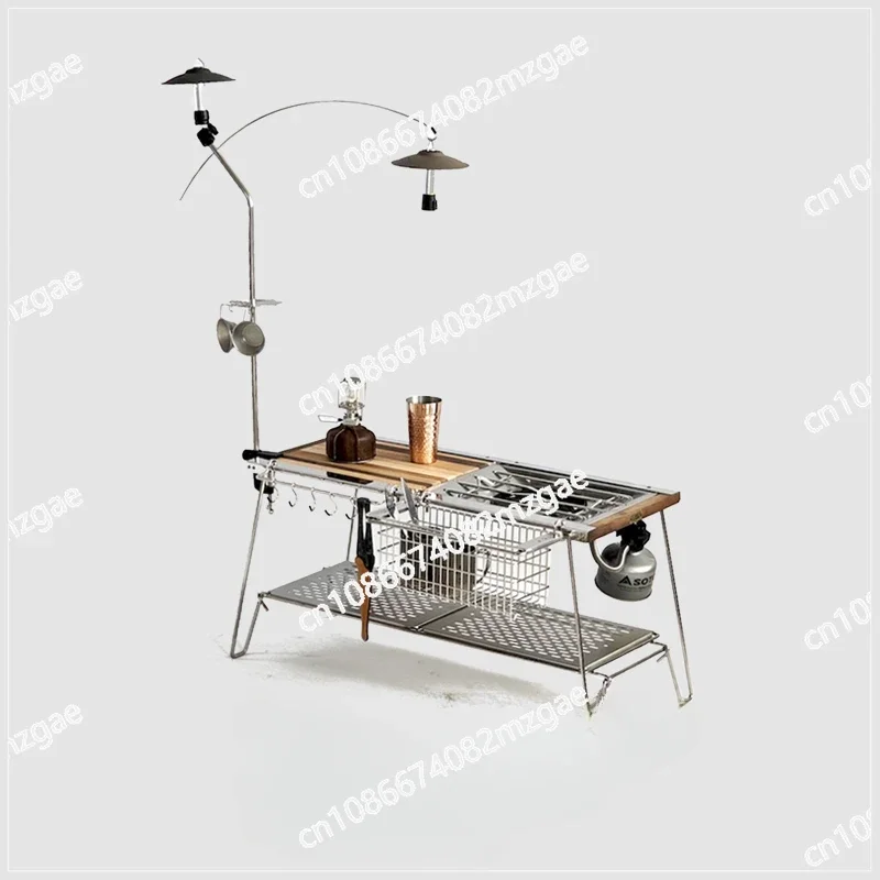 Outdoor Camping Folding Table, Double Water Storage Bucket Rack, Stainless Steel Table, Picnic Board Accessories
Outdoor Camping Folding Table, Double Water Storage Bucket Rack, Stainless Steel Table, Picnic Board Accessories