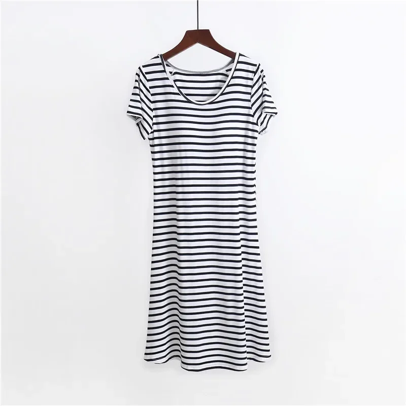 Summer Modal Nightgown with Chest Pads New Striped Pajamas Women Can Be Worn Outside Short-Sleeved Dress Homewear
Summer Modal Nightgown with Chest Pads New Striped Pajamas Women Can Be Worn Outside Short-Sleeved Dress Homewear
