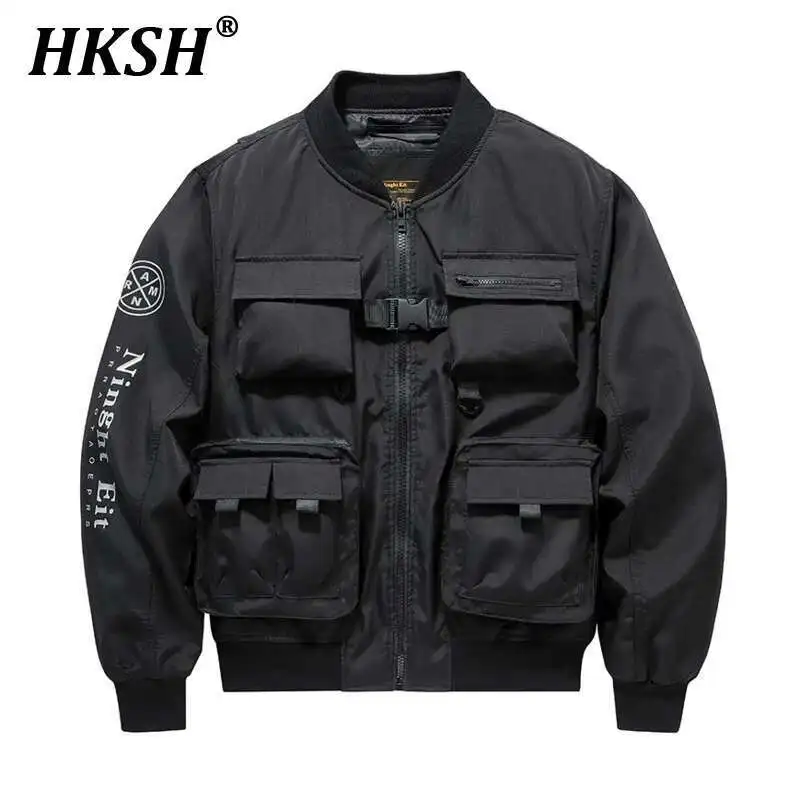 HKSH весенне-осенняя куртка-пилот, мужская куртка Tide Dark с воротником-стойкой, функциональное бейсбольное пальто, свободное ветрозащитное модное пальто в стиле сафари HK1011
HKSH весенне-осенняя куртка-пилот, мужская куртка Tide Dark с воротником-стойкой, функциональное бейсбольное пальто, свободное ветрозащитное модное пальто в стиле сафари HK1011