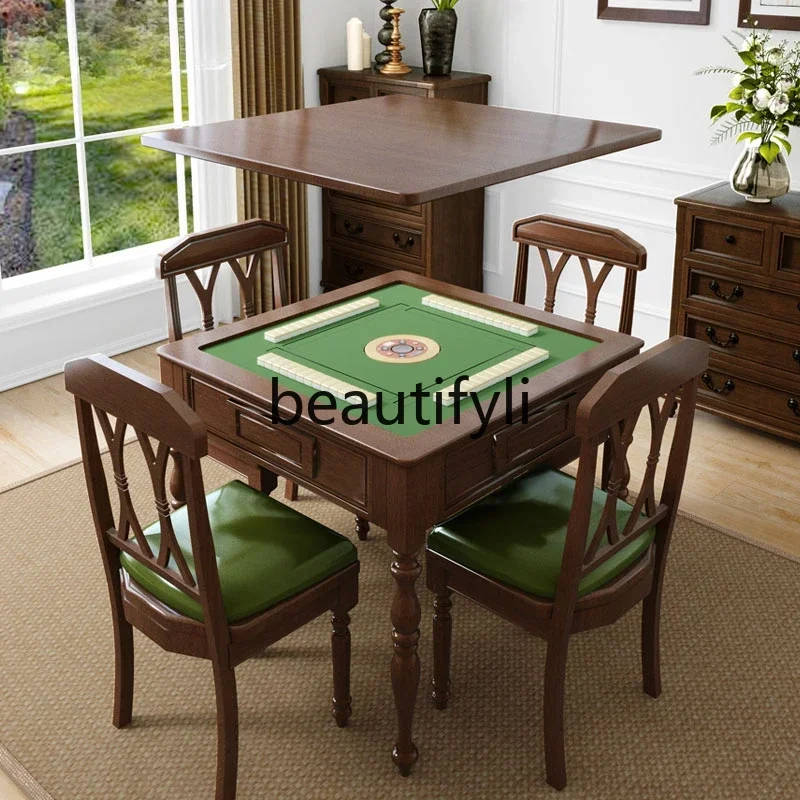 ss CAll solid wood American automatic electric simple mahjong machine multi-functional mahjong table and dining table integrated
ss CAll solid wood American automatic electric simple mahjong machine multi-functional mahjong table and dining table integrated