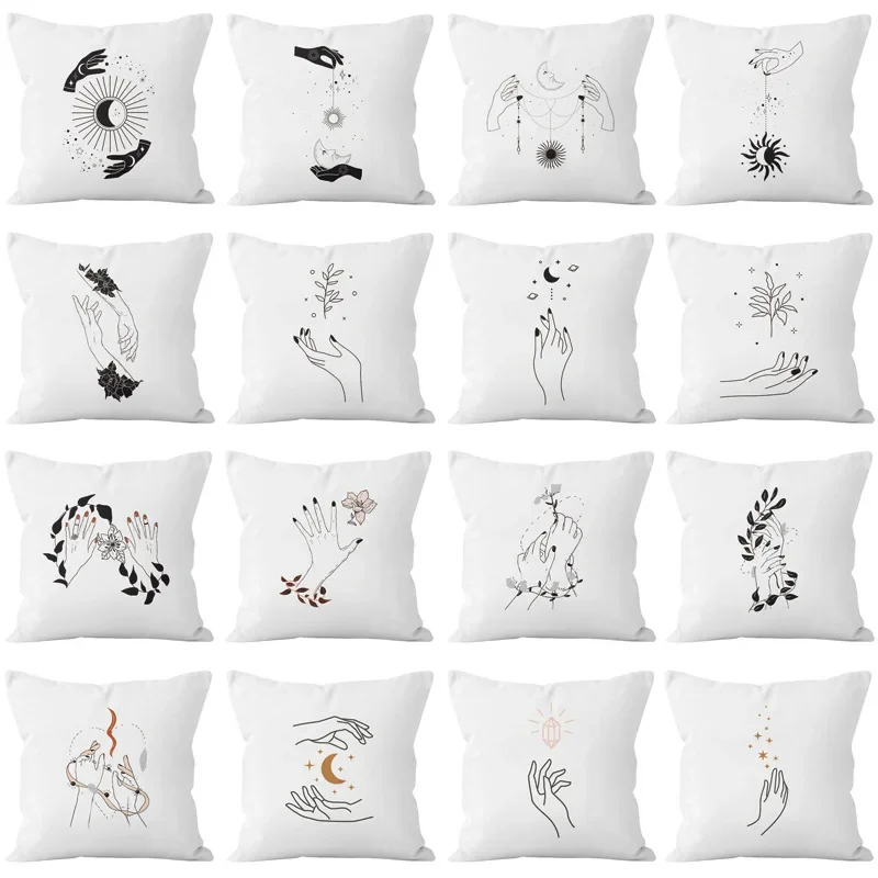 Pure White Bohemian Simple Abstract Art Printed Square Pillowslip Polyester Cushion Cover Peach Skin Pillowcase Living Room Home
Pure White Bohemian Simple Abstract Art Printed Square Pillowslip Polyester Cushion Cover Peach Skin Pillowcase Living Room Home