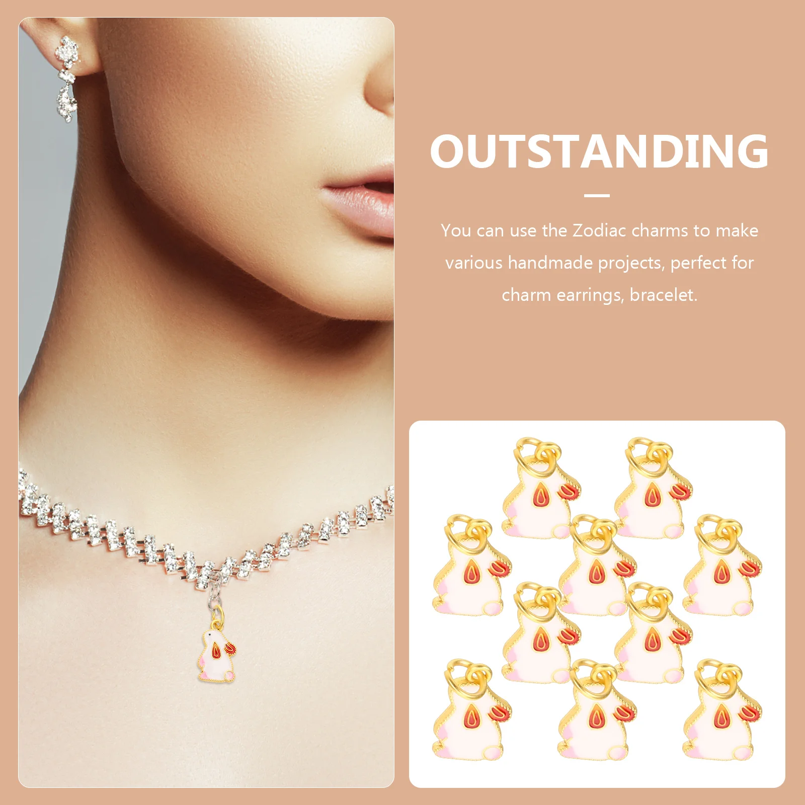 10Pcs Rabbit Charms Pendants for Jewelry Making Zinc Alloy Chinese Year of The Rabbit Craft Supplies DIY Bracelet Earring
10Pcs Rabbit Charms Pendants for Jewelry Making Zinc Alloy Chinese Year of The Rabbit Craft Supplies DIY Bracelet Earring