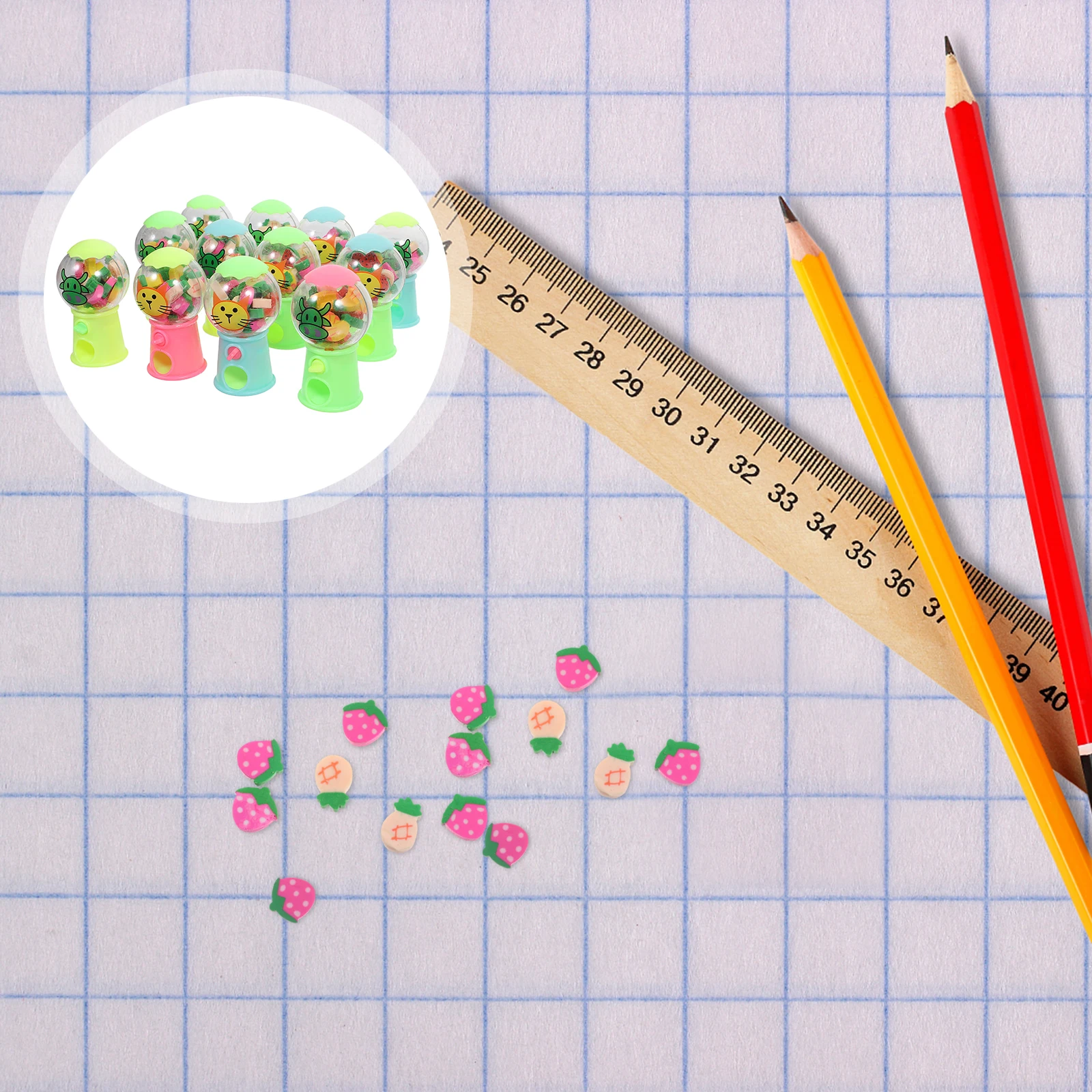 12pcs Rubber Machine Eraser Toy Compact Safe Reusable Kids Gift Mini Erasers Eraser Dispenser Cartoon Container
12pcs Rubber Machine Eraser Toy Compact Safe Reusable Kids Gift Mini Erasers Eraser Dispenser Cartoon Container