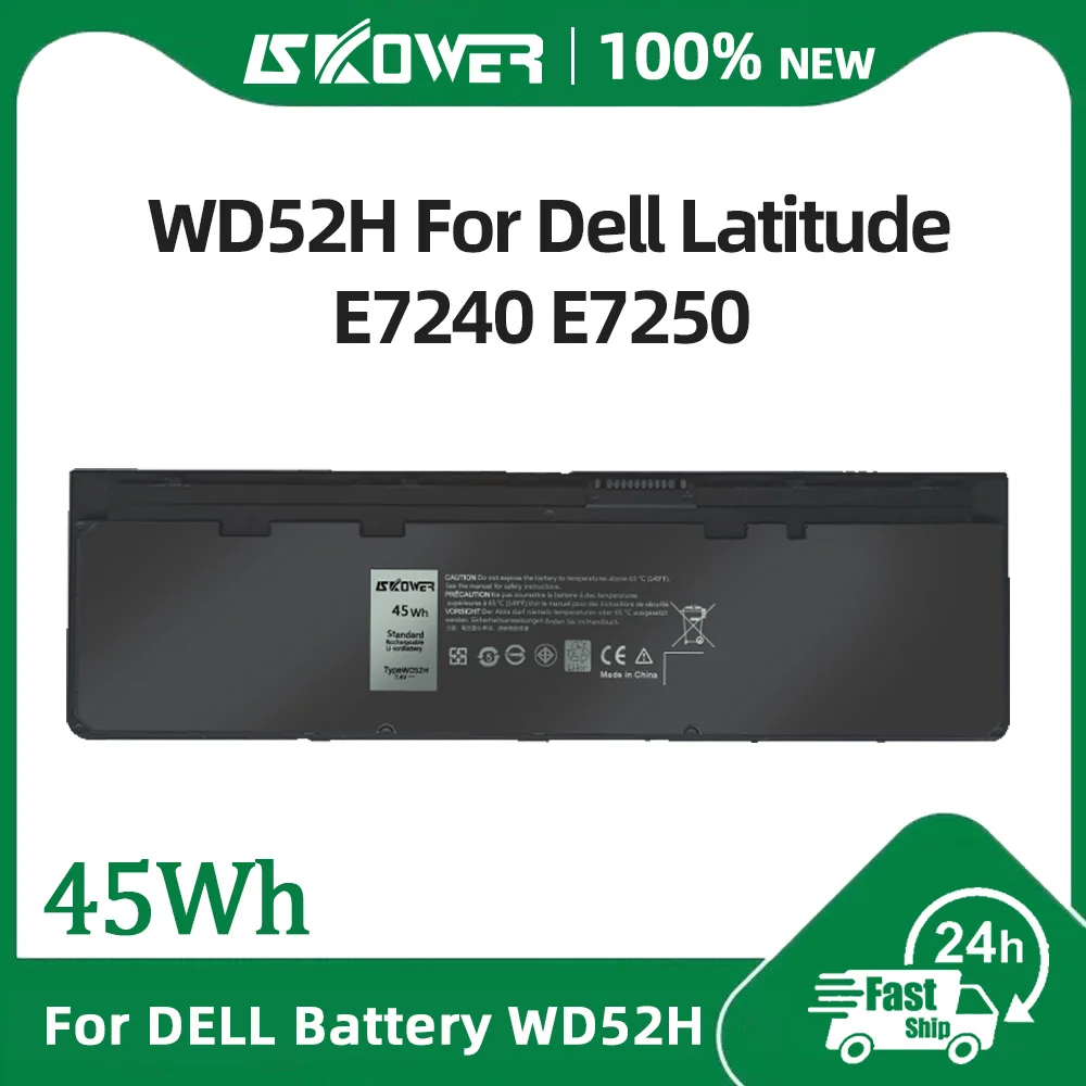 Аккумулятор SKOWER WD52H для ноутбука Dell Latitude E7240 E7250, сменный GVD76 VFV59 45Wh
Аккумулятор SKOWER WD52H для ноутбука Dell Latitude E7240 E7250, сменный GVD76 VFV59 45Wh