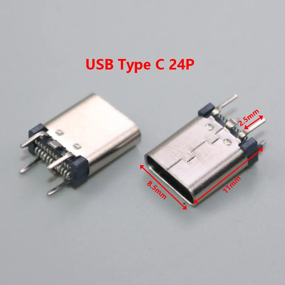 Micro USB 3.1 24 Pin Interface pin lengthened Vertical full sticker Female 90 degrees straight Socket Type C Jack plug Connector
Micro USB 3.1 24 Pin Interface pin lengthened Vertical full sticker Female 90 degrees straight Socket Type C Jack plug Connector