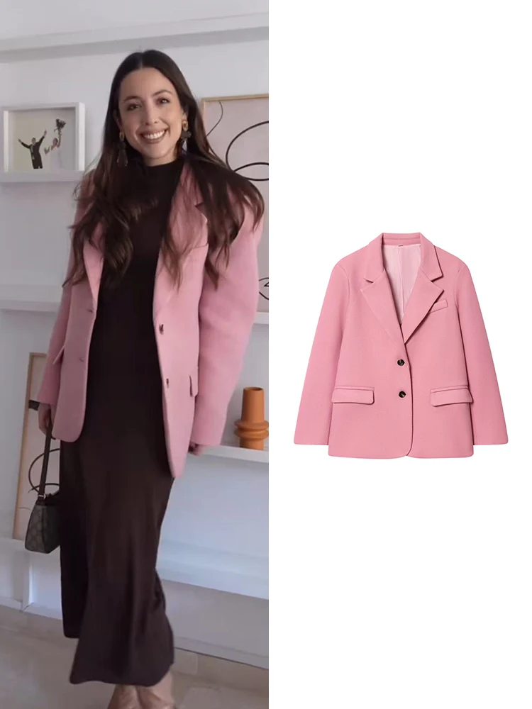  New Chic Blazer For Women Winter Elegant Solid Single Breasted Long Sleeve Jackets Ladies Fashion Lapel Pockets Blazers
New Chic Blazer For Women Winter Elegant Solid Single Breasted Long Sleeve Jackets Ladies Fashion Lapel Pockets Blazers