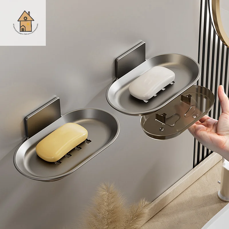 Aluminum Alloy Soap Holder Without Drilling Self-Adhesive Wall Mounted Soap Dish With Drain Water Bathroom Shower Soap Container
Aluminum Alloy Soap Holder Without Drilling Self-Adhesive Wall Mounted Soap Dish With Drain Water Bathroom Shower Soap Container