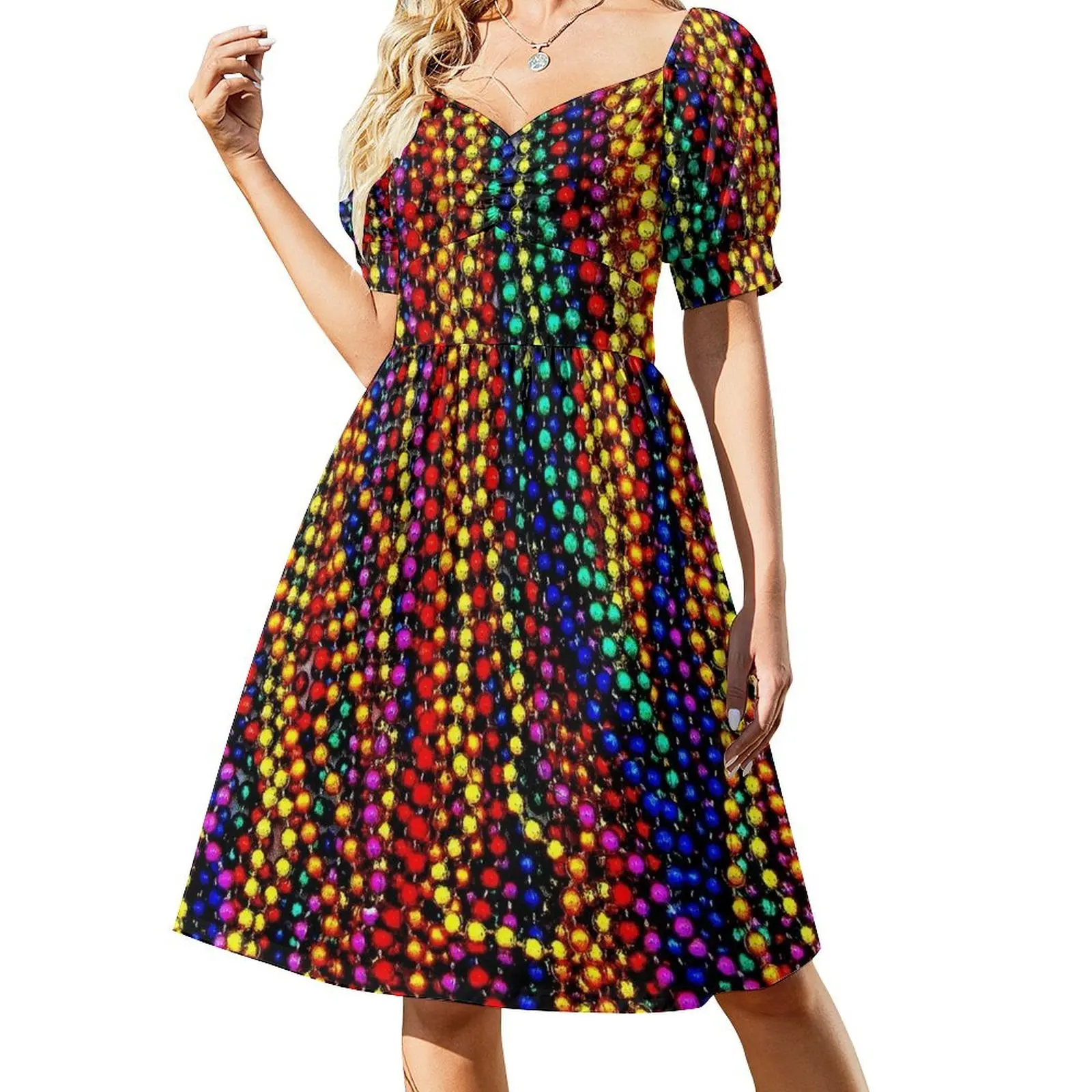 MARDI GRAS :Colorful Beads Print Short Sleeved Dress Women's summer skirt ladies dresses for special occasions Dress
MARDI GRAS :Colorful Beads Print Short Sleeved Dress Women's summer skirt ladies dresses for special occasions Dress