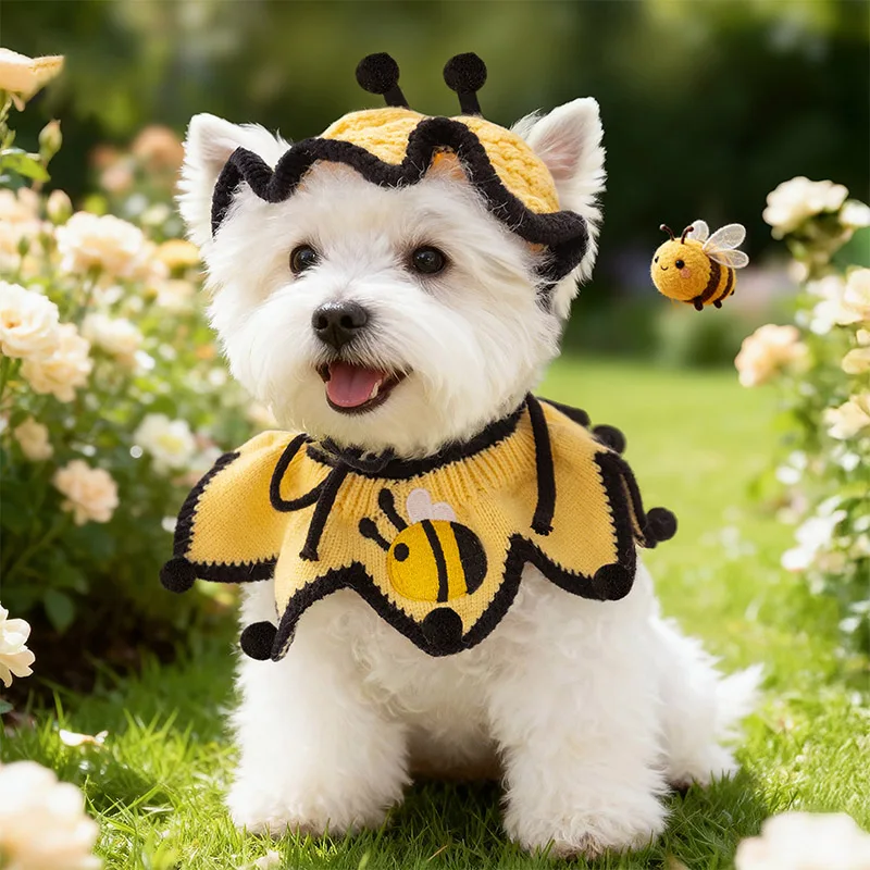 Adorable Bee Pet Costume Set Adjustable Soft Warm Knitted Pet Hat & Scarf for Small Dogs Cats Holiday Party Pet Accessories
Adorable Bee Pet Costume Set Adjustable Soft Warm Knitted Pet Hat & Scarf for Small Dogs Cats Holiday Party Pet Accessories