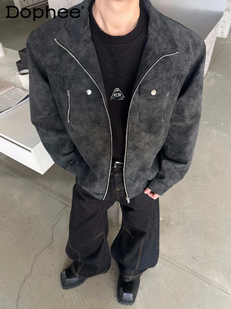Male Niche Design Original Multi-zipper Jackets 2025 Spring New Tie-dye High-end Short Coats Long Sleeve Pocket Decoration Tops
Male Niche Design Original Multi-zipper Jackets 2025 Spring New Tie-dye High-end Short Coats Long Sleeve Pocket Decoration Tops