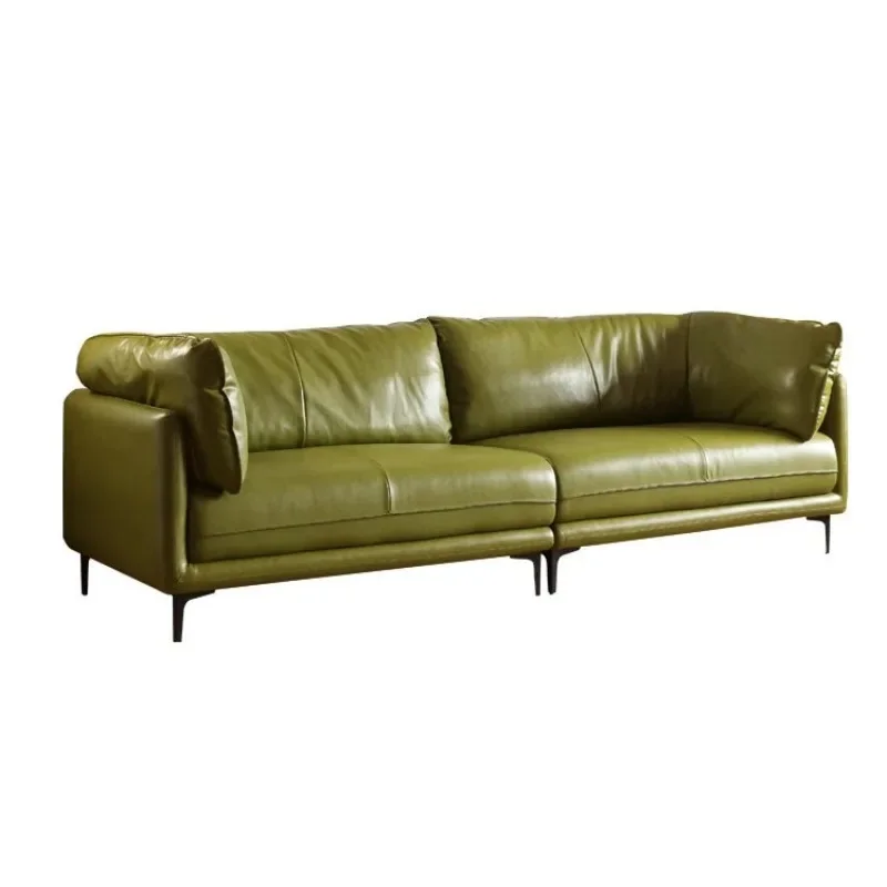 Retro real cowhide sofa living room small apartment straight row antique oil wax leather sofa
Retro real cowhide sofa living room small apartment straight row antique oil wax leather sofa