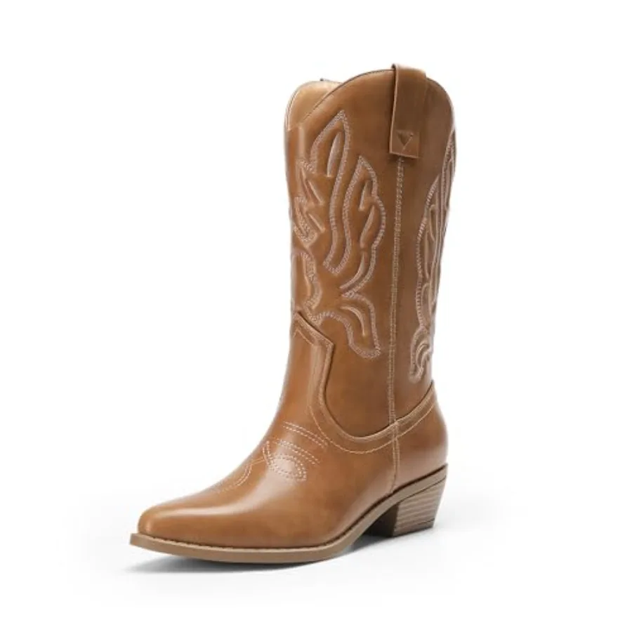 Women's Cowboy Boots Mid Calf Cowgirl Boots Embroidery Stitched Western Boots
Women's Cowboy Boots Mid Calf Cowgirl Boots Embroidery Stitched Western Boots