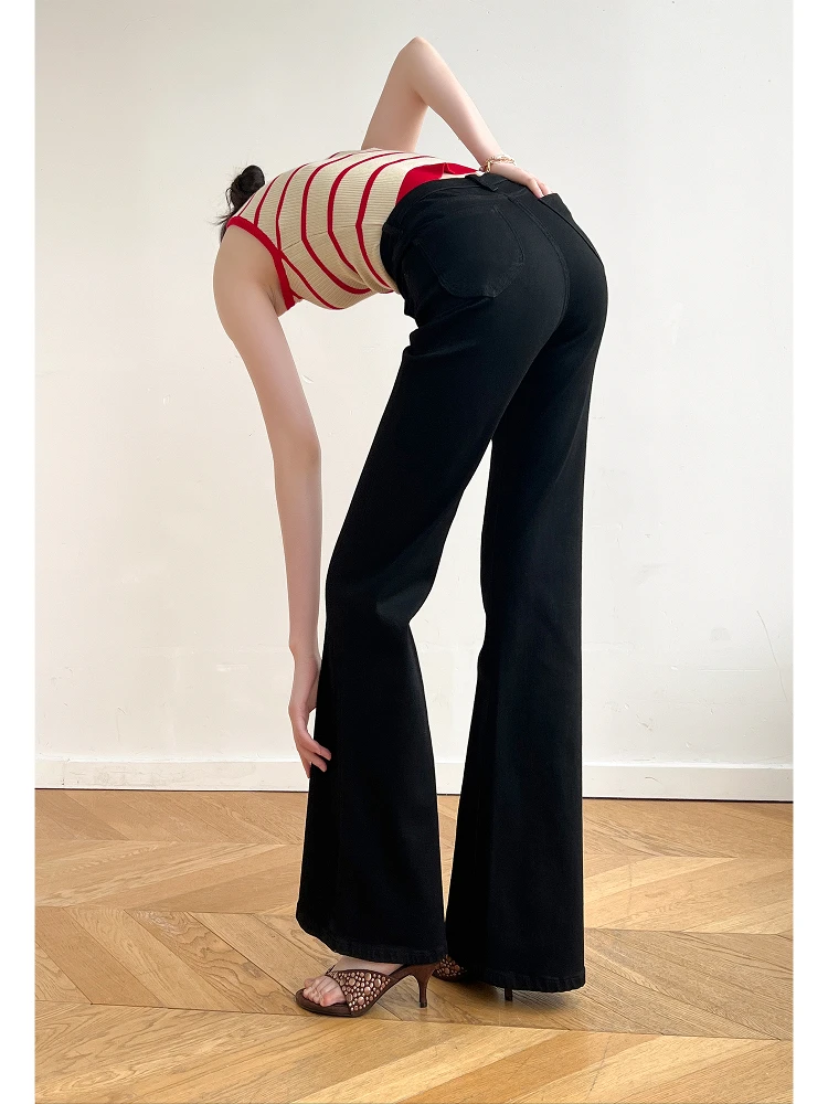 Джинсы с высокой талией, расклешенные, удлиненные, для женщин с фигурой типа «груша», больших размеров, черные, утягивающие, с широкими штанинами, для высоких женщин
Джинсы с высокой талией, расклешенные, удлиненные, для женщин с фигурой типа «груша», больших размеров, черные, утягивающие, с широкими штанинами, для высоких женщин