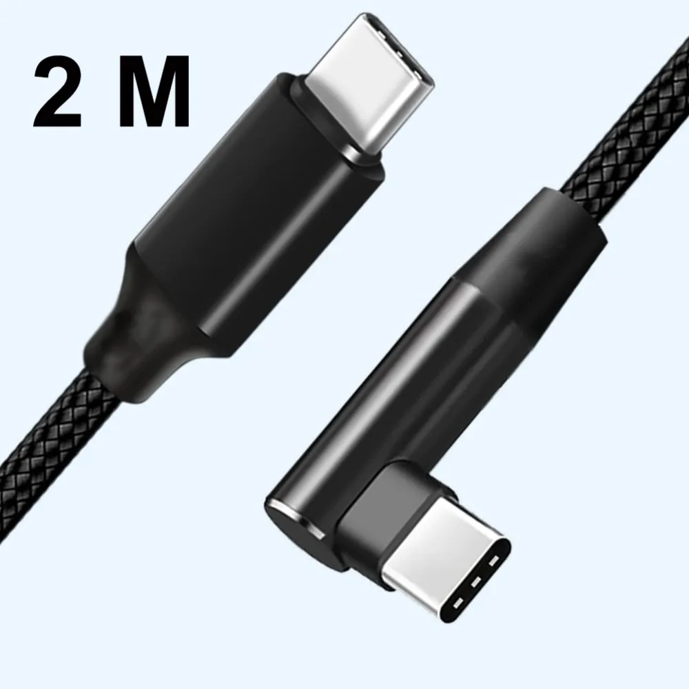 Nylon Braided 1/2/3M Cable 60W Type C To Type C Data Cord Fast Charging 90 Degree Angle Charger Wire Mobile Devices
Nylon Braided 1/2/3M Cable 60W Type C To Type C Data Cord Fast Charging 90 Degree Angle Charger Wire Mobile Devices