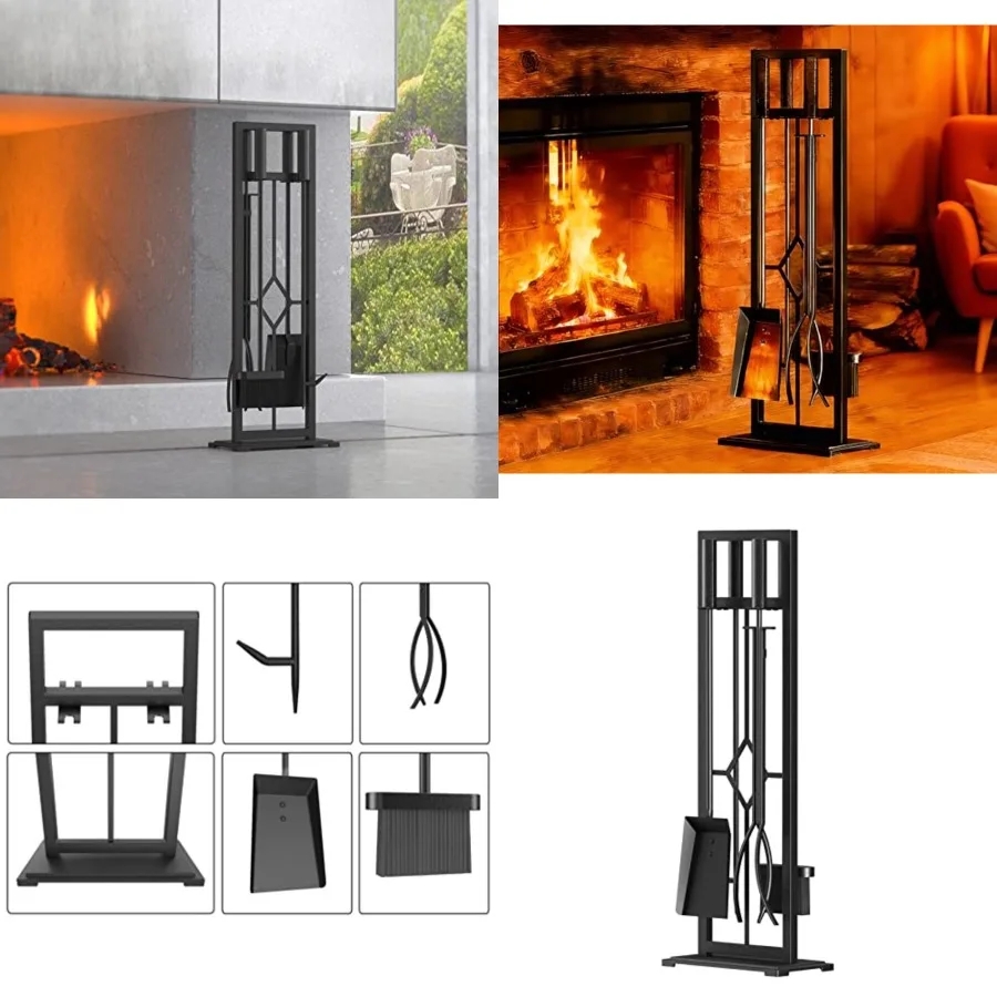 Fire Beauty 5 Pieces Fireplace Tools Set Wrought Iron Fire Place Pit Poker Holder
Fire Beauty 5 Pieces Fireplace Tools Set Wrought Iron Fire Place Pit Poker Holder
