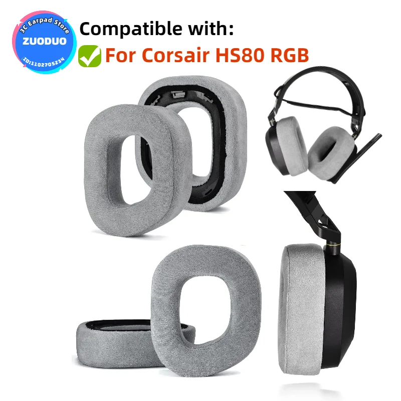 Replacement Ear Pads for Corsair HS80 RGB Headphones Memory Foam Ear Cushions High Quality
Replacement Ear Pads for Corsair HS80 RGB Headphones Memory Foam Ear Cushions High Quality