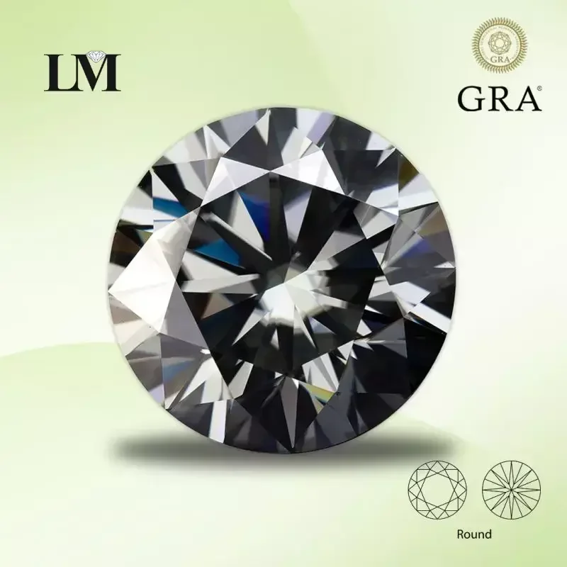 Wholesale Moissanite Stone Gray Color Round Cut VVS1 For Gemstone Charms Beads Advanced Jewelry Making Ring Materials With GRA
Wholesale Moissanite Stone Gray Color Round Cut VVS1 For Gemstone Charms Beads Advanced Jewelry Making Ring Materials With GRA