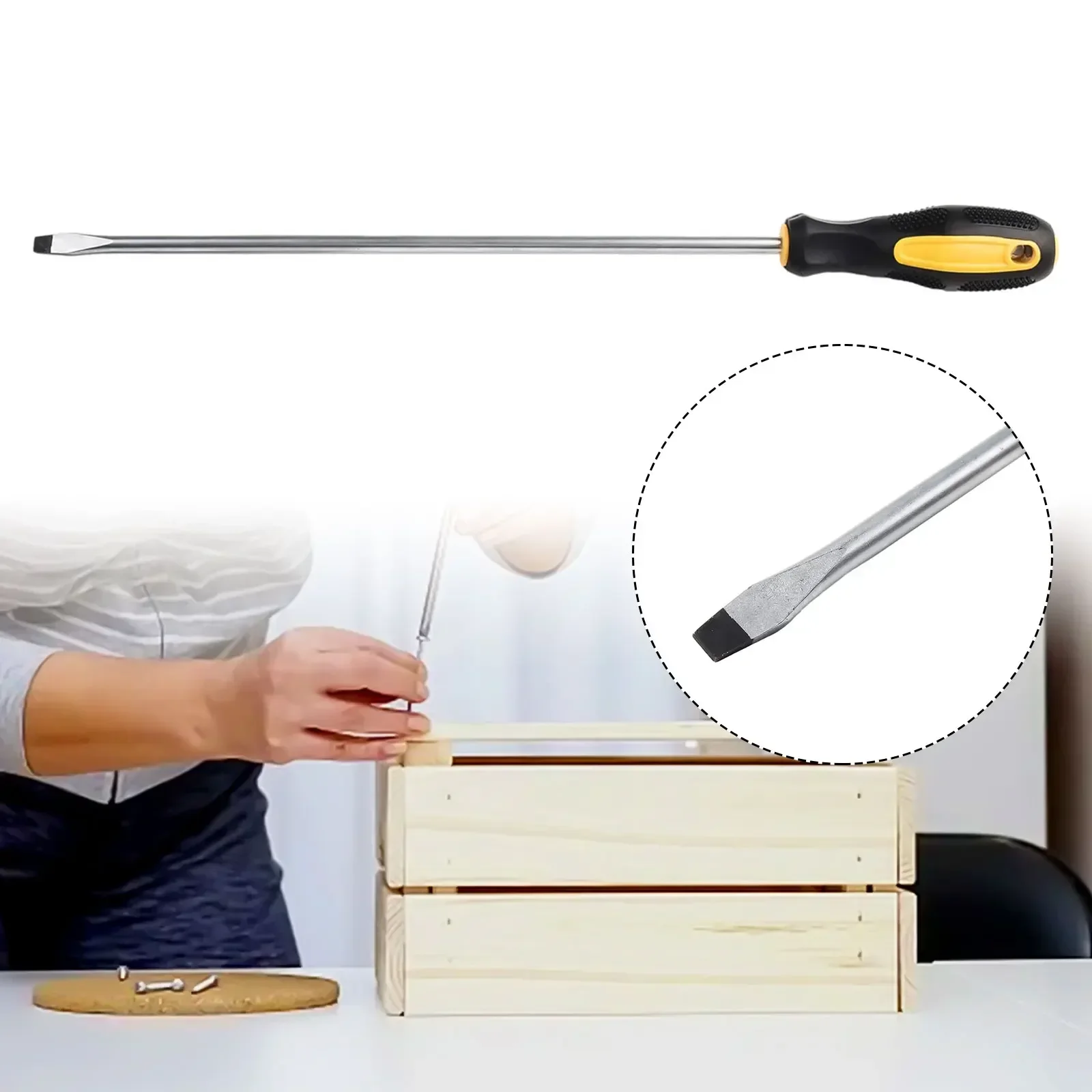 Extra Long 12 Inch Slotted Cross Magnetic Screwdriver With Magnetic Head And Rubber Handle For Hard To Reach Areas
Extra Long 12 Inch Slotted Cross Magnetic Screwdriver With Magnetic Head And Rubber Handle For Hard To Reach Areas