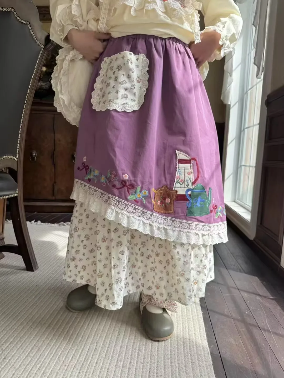Spring Autumn Women Vintage Elastic Waist Skirts Sweet Patchwork Floral Casual Japanese Mori Girl Cotton A-Line Skirt
Spring Autumn Women Vintage Elastic Waist Skirts Sweet Patchwork Floral Casual Japanese Mori Girl Cotton A-Line Skirt