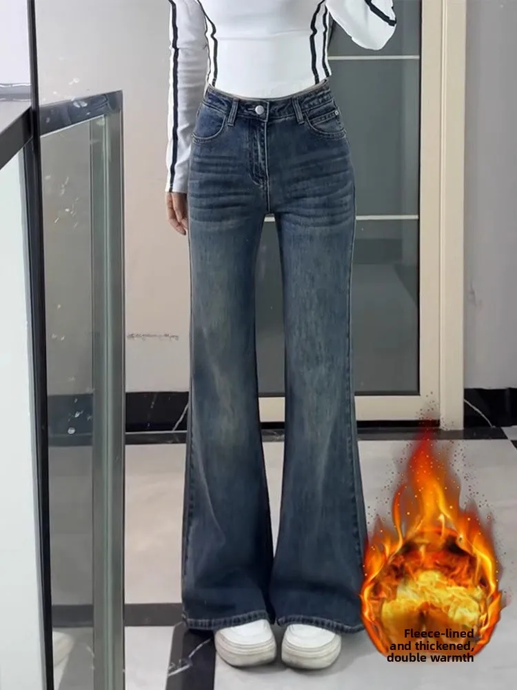 High Waist Fce Lined Elastic plus Size Denim Jeans Women's Autumn Winter Slim Straight Leg Wide Leg Long Pants
High Waist Fce Lined Elastic plus Size Denim Jeans Women's Autumn Winter Slim Straight Leg Wide Leg Long Pants