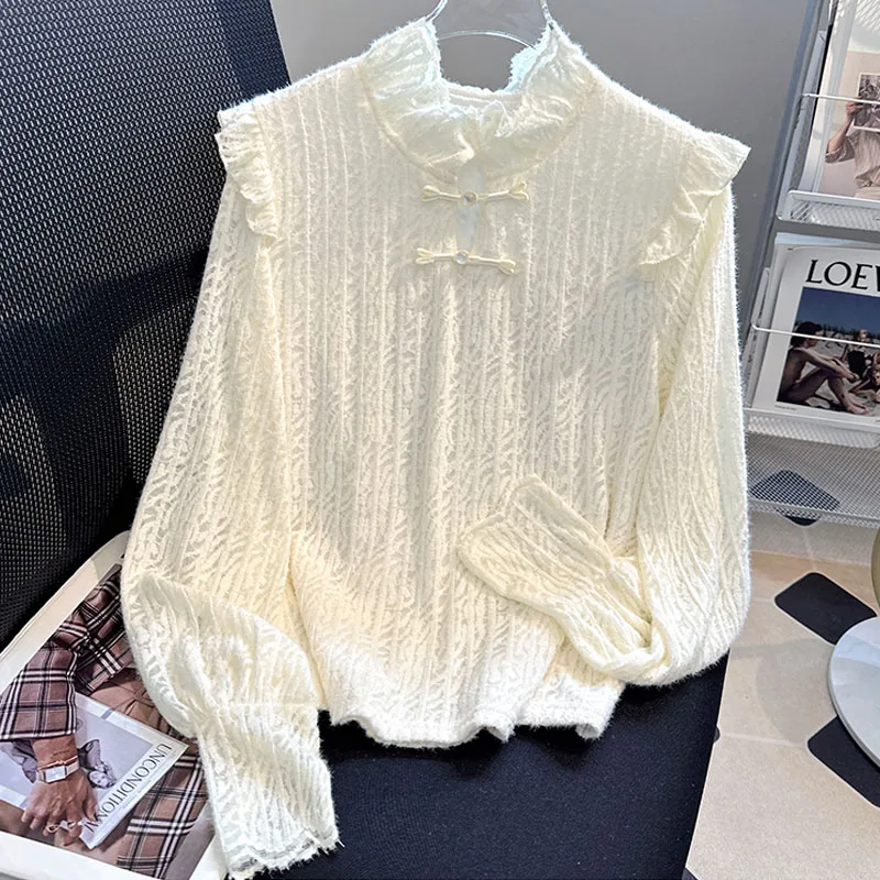 Women Blouse Shirt New Elegant Long Sleeve Ruffled Collar Lace Blouse Shirt Women Tops Blouses Shirts Blusas Camisas 2025 Q552
Women Blouse Shirt New Elegant Long Sleeve Ruffled Collar Lace Blouse Shirt Women Tops Blouses Shirts Blusas Camisas 2025 Q552