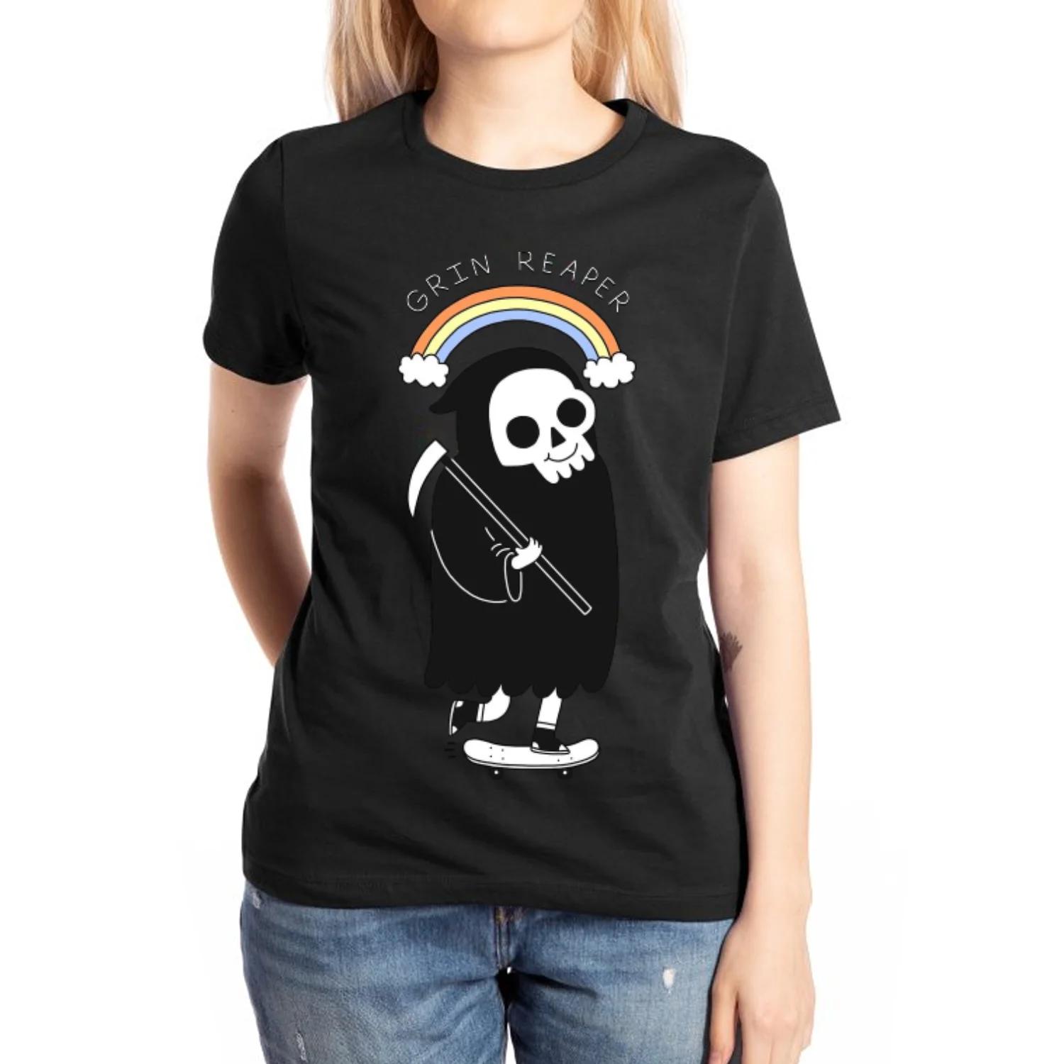Summer 2024 Cotton T-Shirt Oversized Unisex Skull Print Crew Neck Loose Women's Top Black Funny Design Sense Short Sleeve Men
Summer 2024 Cotton T-Shirt Oversized Unisex Skull Print Crew Neck Loose Women's Top Black Funny Design Sense Short Sleeve Men