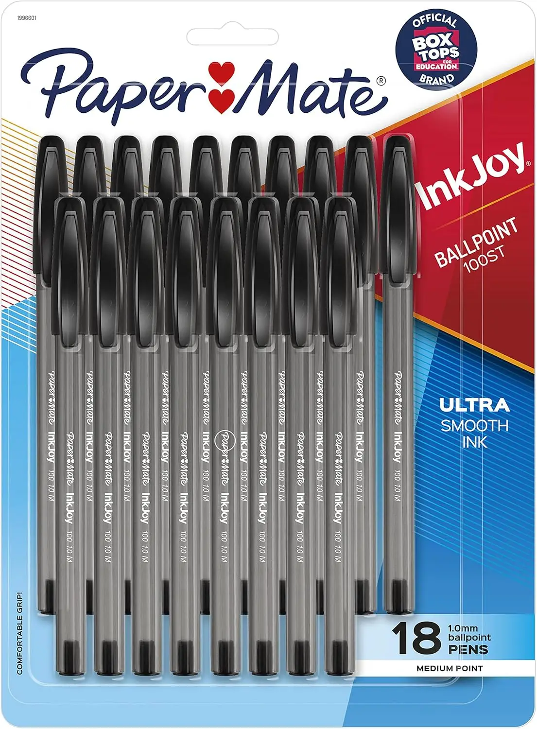 18 Black Ballpoint Pens, Medium Point 1.0mm, Ultra-Smooth Ink, Clean Writing, Bulk Pack
18 Black Ballpoint Pens, Medium Point 1.0mm, Ultra-Smooth Ink, Clean Writing, Bulk Pack