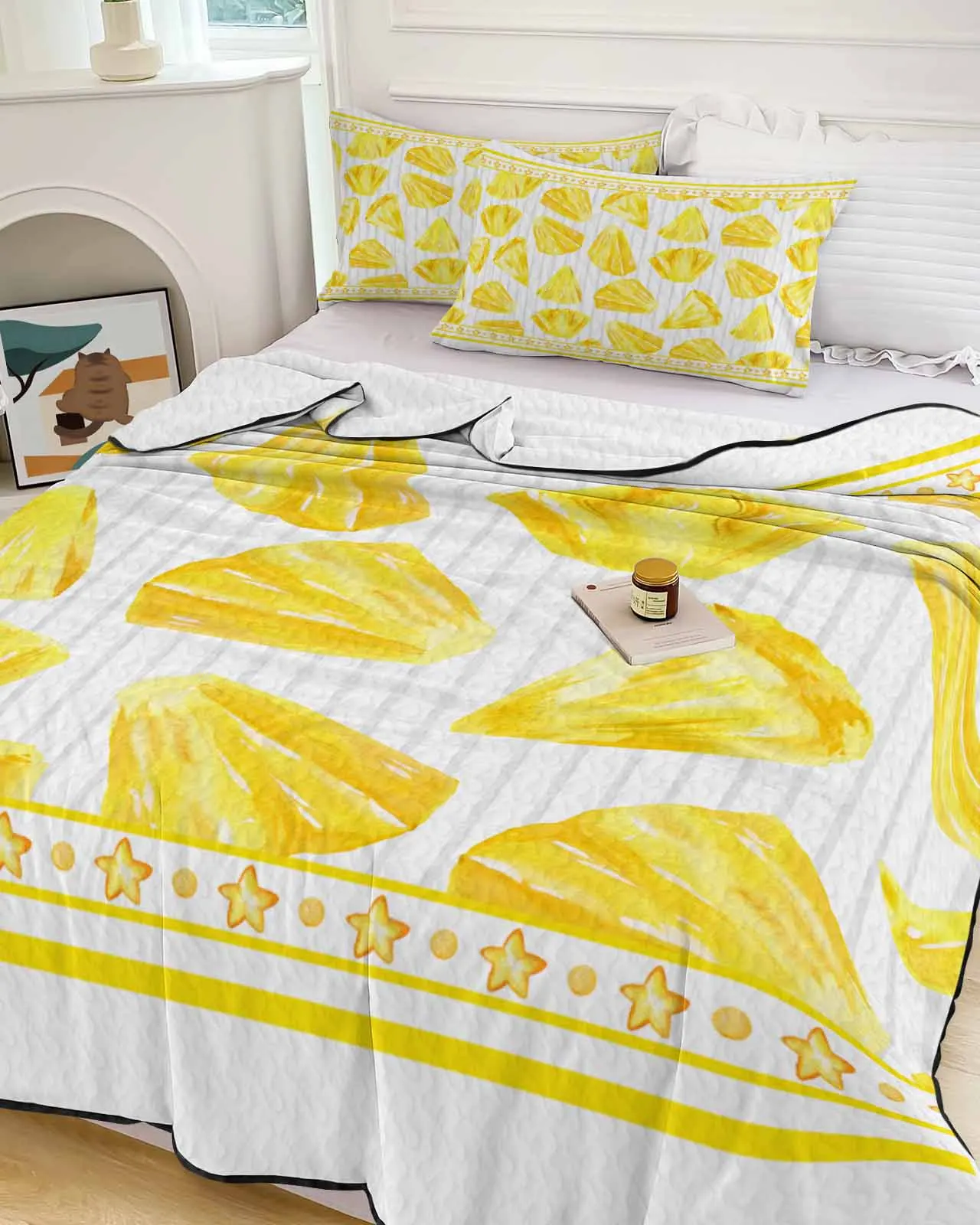 Yellow Stripes Cooling Blankets Air Condition Comforter Lightweight Summer Quilt for Bed Breathable Soft Thin Quilt
Yellow Stripes Cooling Blankets Air Condition Comforter Lightweight Summer Quilt for Bed Breathable Soft Thin Quilt