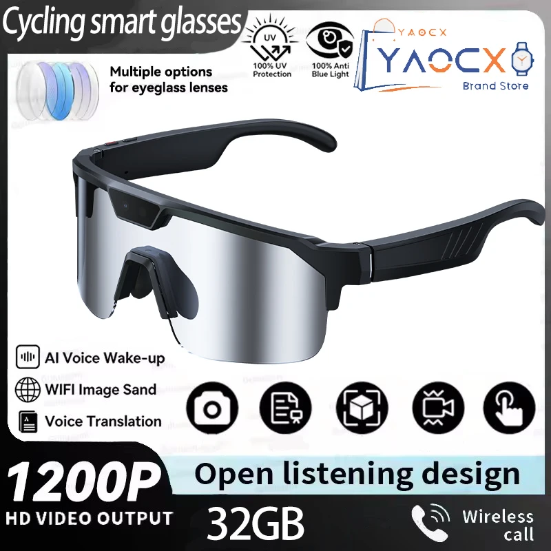 2026 Cycling Glasses with 800W HD Camera UV Protection Voice Assistant AI Translation Bluetooth Wireless Calling Cycling Glasses
2026 Cycling Glasses with 800W HD Camera UV Protection Voice Assistant AI Translation Bluetooth Wireless Calling Cycling Glasses