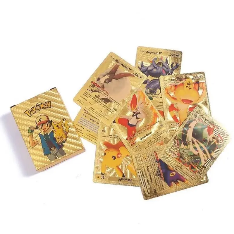 55pc Pokemon Charizard Gold Foil Cards Golden Letters English Spanish Game Card Metalicas Vmax Gx Series Collection Battle Gift!
55pc Pokemon Charizard Gold Foil Cards Golden Letters English Spanish Game Card Metalicas Vmax Gx Series Collection Battle Gift!