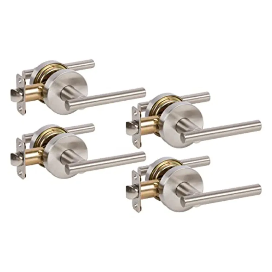 Kain Design, атласный никель, проходная фурнитура для дверных рычагов Euro для приложений в зале и шкафу, 4 упаковки, прочная и элегантная отделка для
Kain Design, атласный никель, проходная фурнитура для дверных рычагов Euro для приложений в зале и шкафу, 4 упаковки, прочная и элегантная отделка для