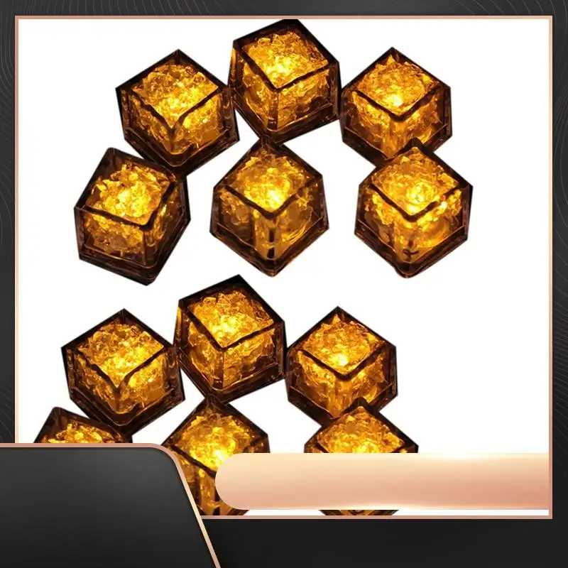 12 шт. водонепроницаемый светодиодный кубик льда, мигающий светится в темноте, подсветка для бара, клуба, украшение для питья, вечеринки
12 шт. водонепроницаемый светодиодный кубик льда, мигающий светится в темноте, подсветка для бара, клуба, украшение для питья, вечеринки