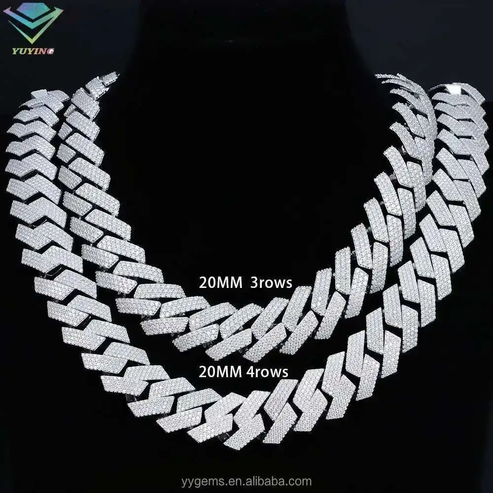 Popular Heavy Cuban Link Chain 20mm Width S925 Silver Chain Hip Hop Necklace Vvs Moissanite Cuban Chain Necklace
Popular Heavy Cuban Link Chain 20mm Width S925 Silver Chain Hip Hop Necklace Vvs Moissanite Cuban Chain Necklace