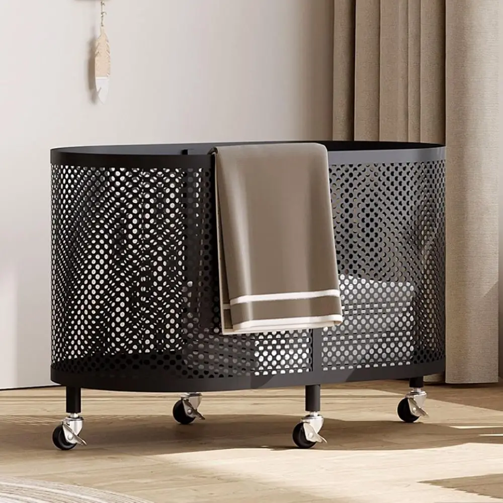 Bg Varnish Laundry Basket on 360 Degree Steering Wheels Metal Rolling Laundry Basket Cart Exquisite Wire Laundry Basket with Whe
Bg Varnish Laundry Basket on 360 Degree Steering Wheels Metal Rolling Laundry Basket Cart Exquisite Wire Laundry Basket with Whe