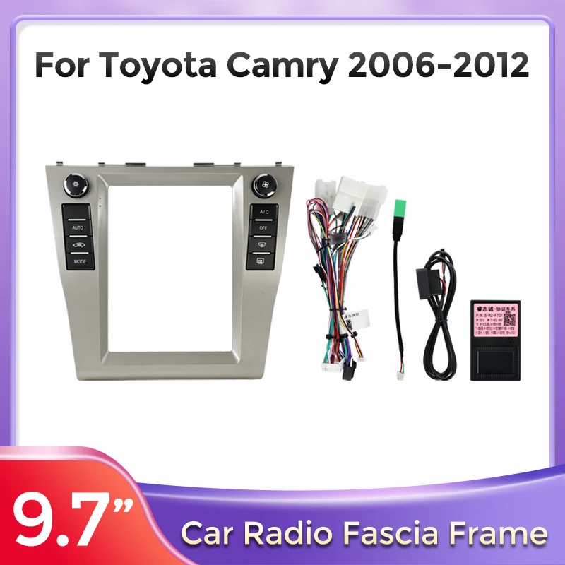 9.7inch for Tesla Screen Car Radio Fascia Frame Adaptor For Toyota Camry 2006 - 2012 Car Multimedia Stereo Dash Panel Trim Kit
9.7inch for Tesla Screen Car Radio Fascia Frame Adaptor For Toyota Camry 2006 - 2012 Car Multimedia Stereo Dash Panel Trim Kit