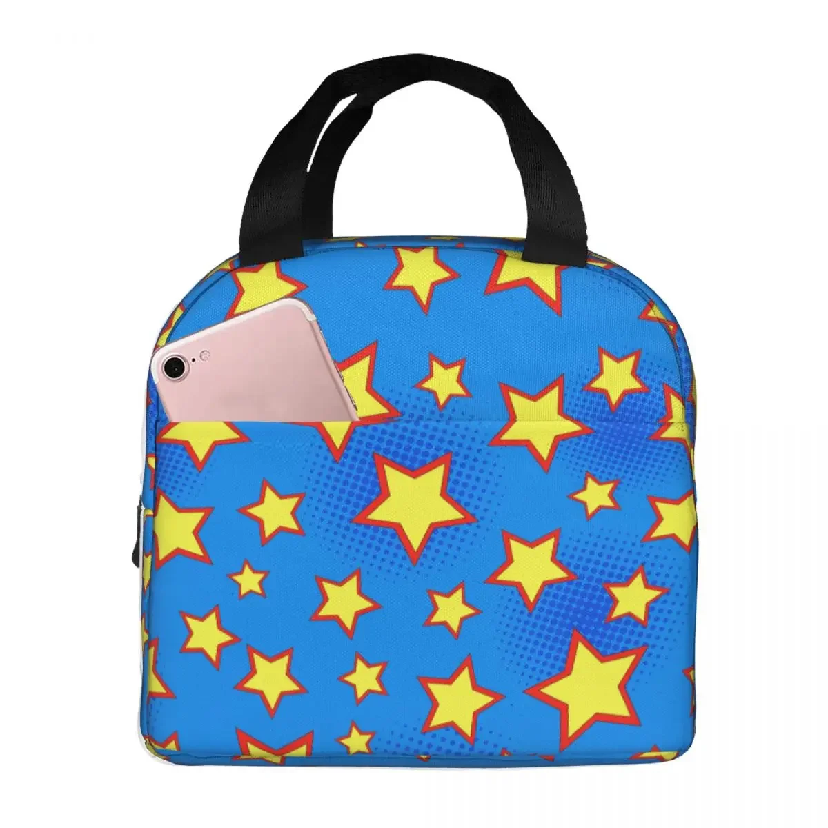 Superhero Stars Lunch Bags Portable Insulated Oxford Cooler Thermal Food Picnic Lunch Box for Women Children
Superhero Stars Lunch Bags Portable Insulated Oxford Cooler Thermal Food Picnic Lunch Box for Women Children