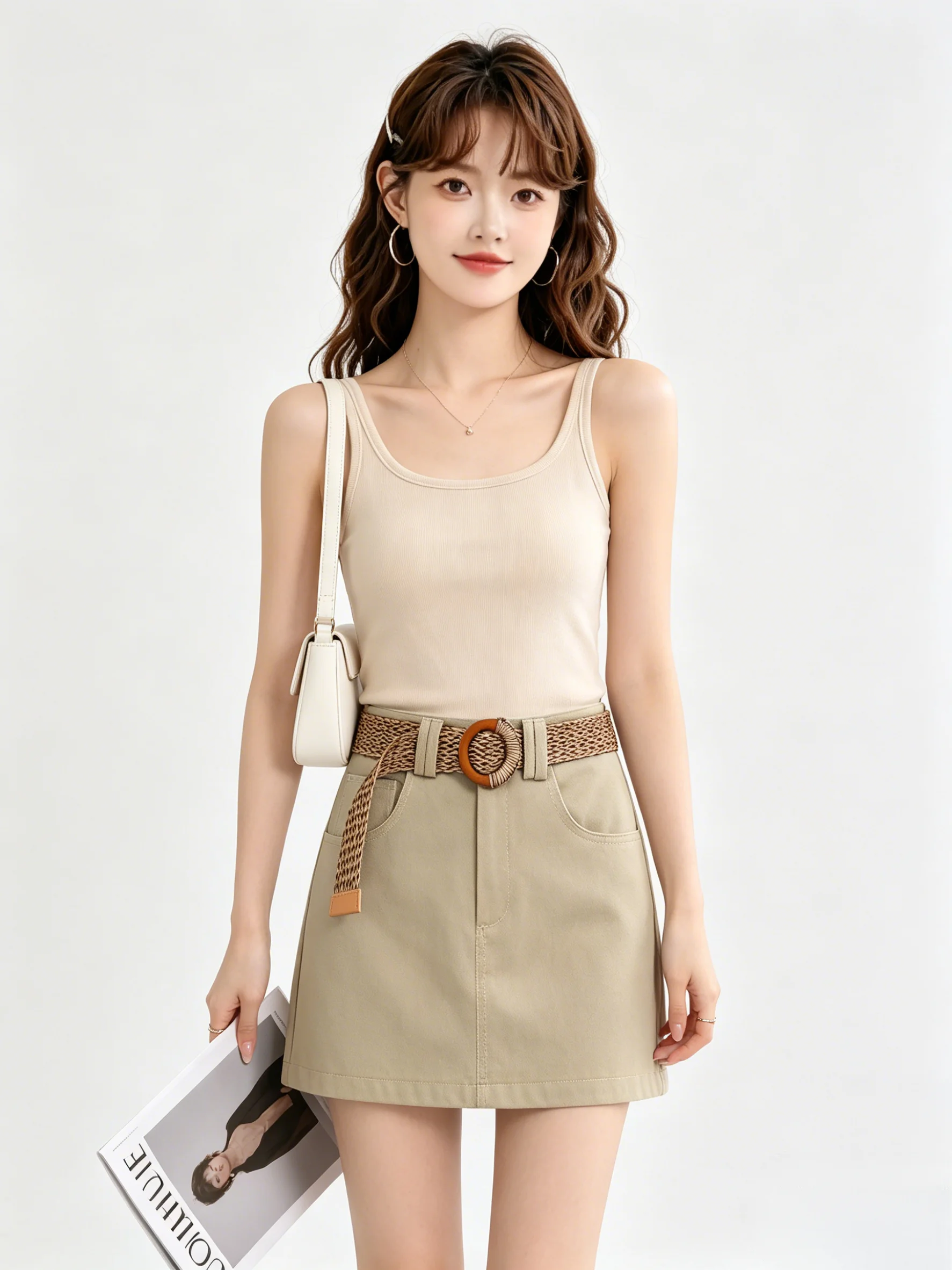 Khaki Simple Korean Style Commute Versatile Wrap around Skirt Slimming Summer Casual Anti-Light Short Skirt
Khaki Simple Korean Style Commute Versatile Wrap around Skirt Slimming Summer Casual Anti-Light Short Skirt