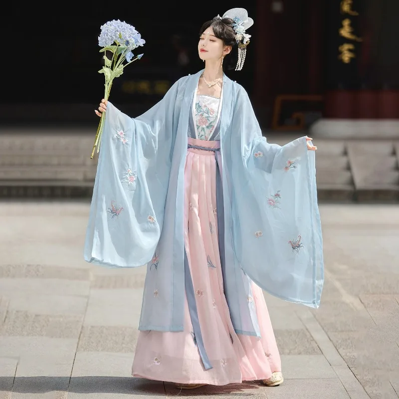 Hanfu, a full set of ancient clothing, a complete set of women's 2025 new fairy gas Piao Piao heavy industry embroidery
Hanfu, a full set of ancient clothing, a complete set of women's 2025 new fairy gas Piao Piao heavy industry embroidery