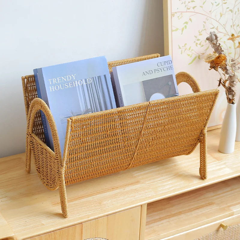 Rattan-Inspired Floor Magazine Rack Nordic Living Room Storage Organizer Decorative Book/Newspaper Holder with Modern Aesthetic
Rattan-Inspired Floor Magazine Rack Nordic Living Room Storage Organizer Decorative Book/Newspaper Holder with Modern Aesthetic