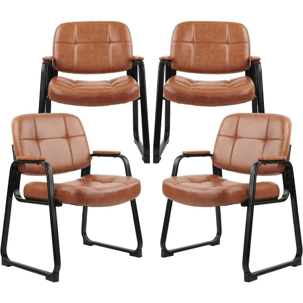 Big & Tall 400 lb Waiting Room Chairs with Padded Armrests and Sled Base, Leather Stationary No Wheels Office Guest Chair for R
Big & Tall 400 lb Waiting Room Chairs with Padded Armrests and Sled Base, Leather Stationary No Wheels Office Guest Chair for R