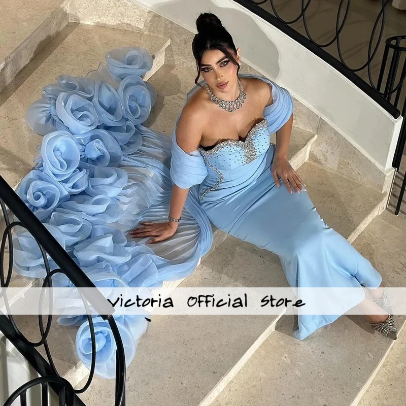 Glamorous Pleats Evening Dresses for Women Flowers Rhinestones Formal Prom Gowns Vestidos De Fiesta Customized
Glamorous Pleats Evening Dresses for Women Flowers Rhinestones Formal Prom Gowns Vestidos De Fiesta Customized