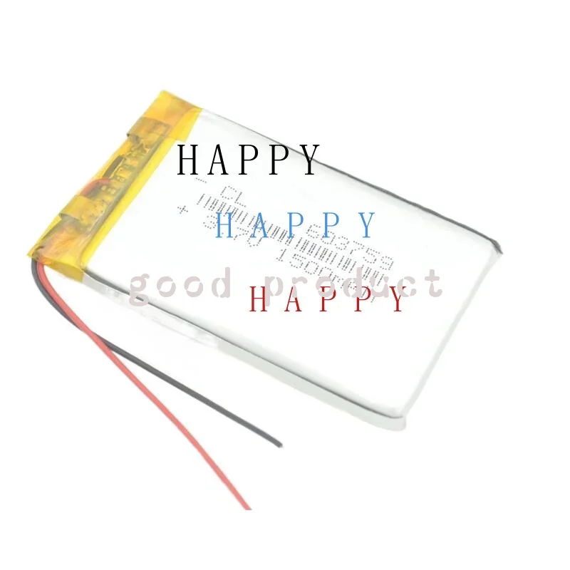 3.7V 1500mAh Lipo Li Polymer Rejected Battery For Camera Recorder GPS 603759
3.7V 1500mAh Lipo Li Polymer Rejected Battery For Camera Recorder GPS 603759