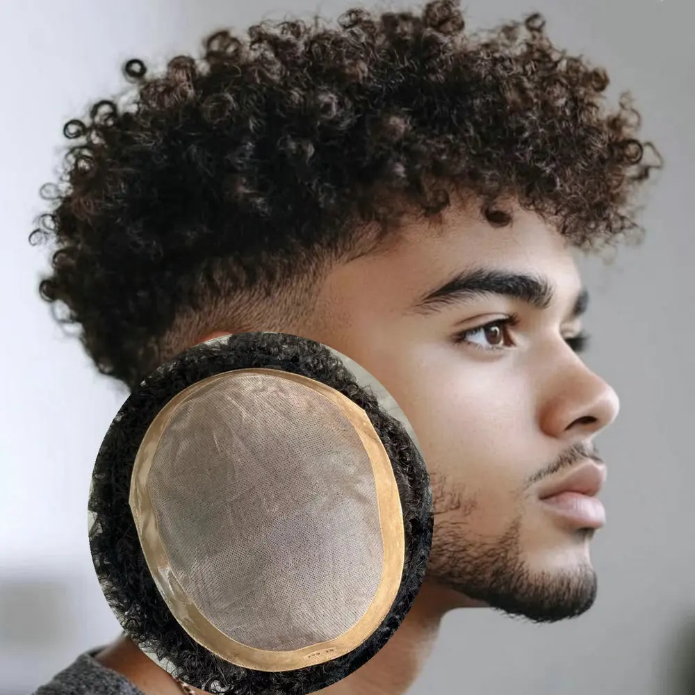 10mm Afro Curly Toupee Men100%Human Hair 12mm15mm Curly Durable Mono Npu Base Men's Hair Replacement System Capillary Prosthesis
10mm Afro Curly Toupee Men100%Human Hair 12mm15mm Curly Durable Mono Npu Base Men's Hair Replacement System Capillary Prosthesis