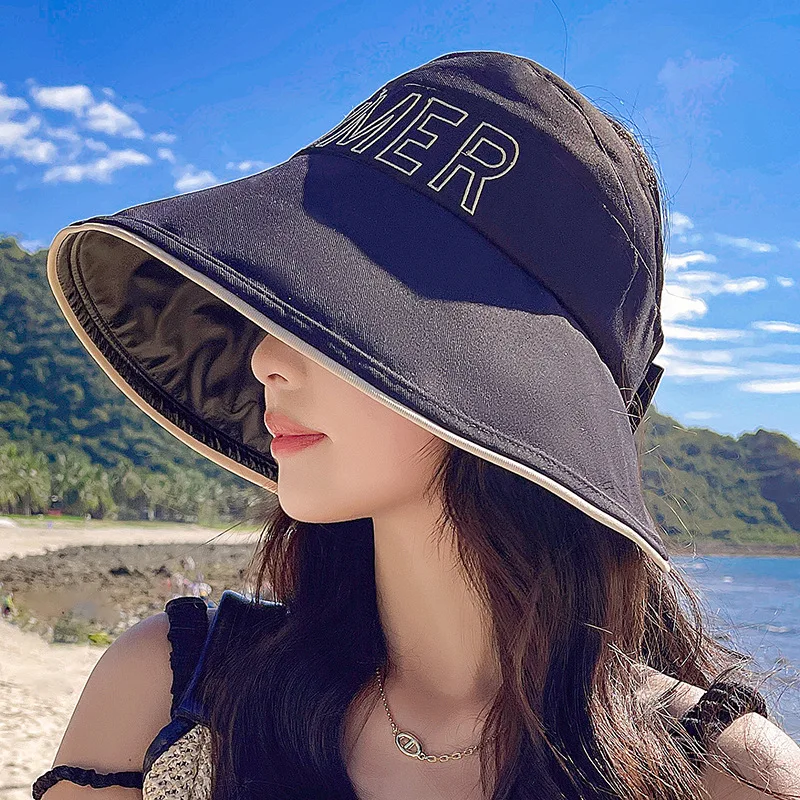 Summer Hats For Women Empty Top Sunscreen Big Brim Female Foldable Sun Hat Cap Sunshade Casual Outdoor Sunhat
Summer Hats For Women Empty Top Sunscreen Big Brim Female Foldable Sun Hat Cap Sunshade Casual Outdoor Sunhat