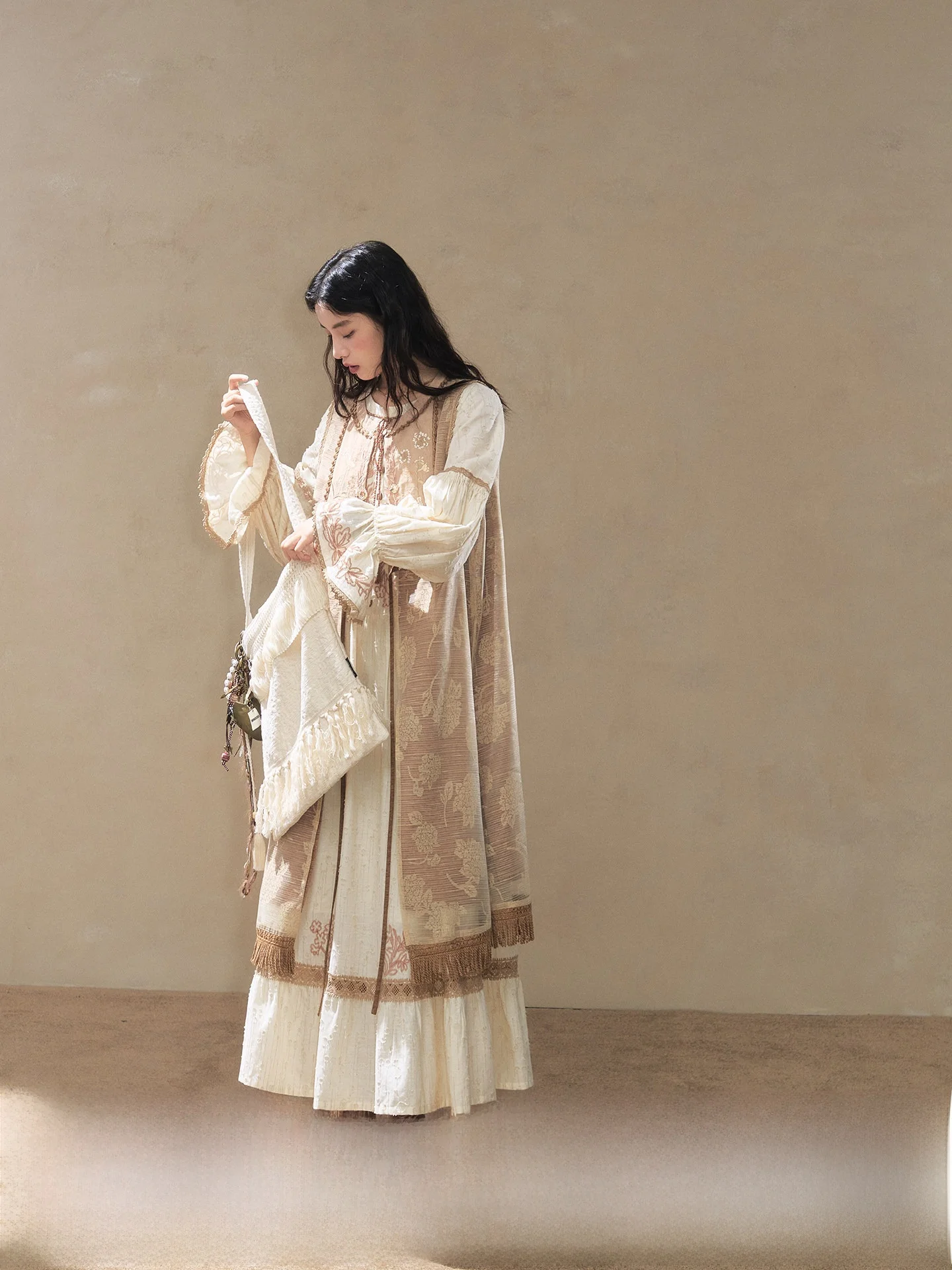 July Evening Original Fern Time Record Embroidered Long Jaet Lace Long Sve Dr Autumn National Sle Women's Set
July Evening Original Fern Time Record Embroidered Long Jaet Lace Long Sve Dr Autumn National Sle Women's Set