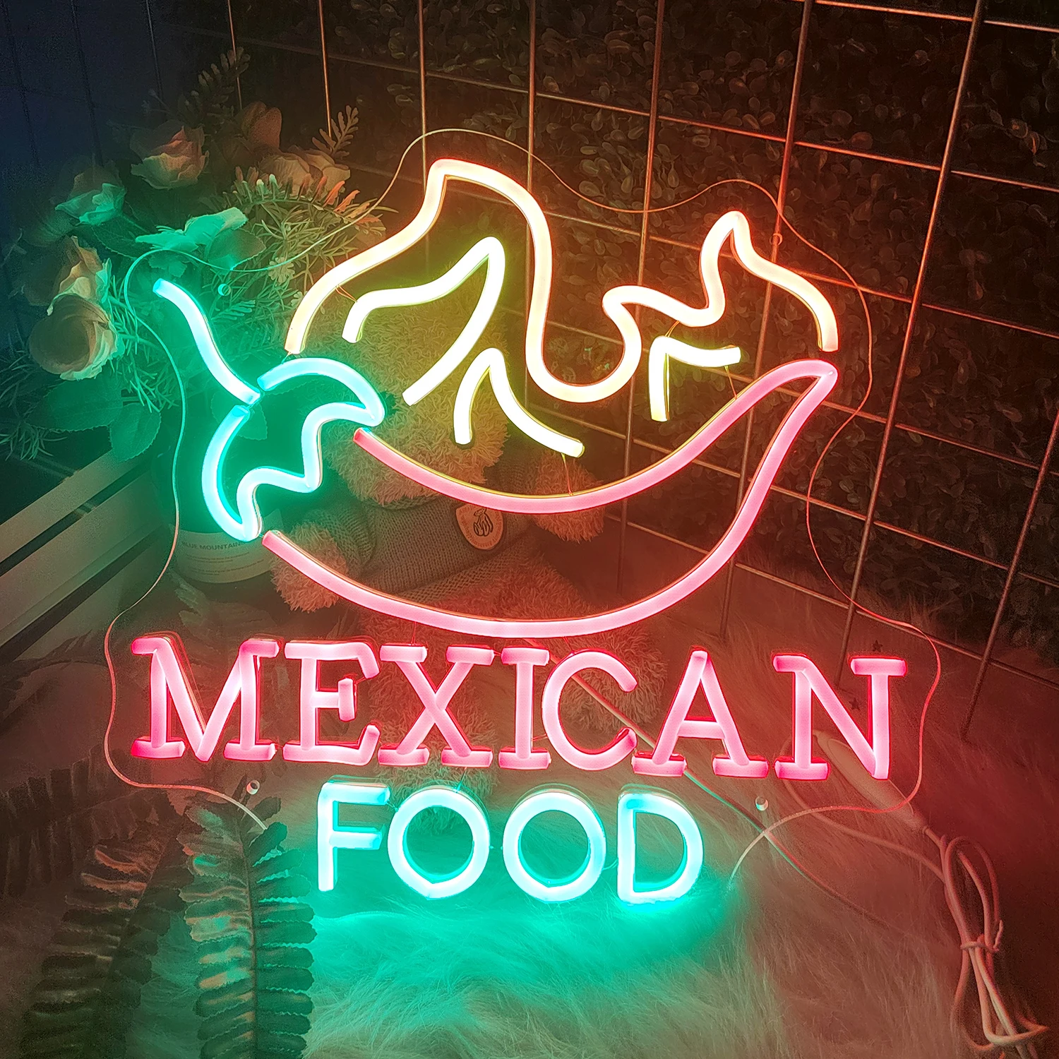 MEXICAN светодиодная неоновая вывеска для комнаты, настенный неоновый светильник с чили, декор с питанием от USB, подвесной акрил для общественного питания, ресторана с жареной курицей
MEXICAN светодиодная неоновая вывеска для комнаты, настенный неоновый светильник с чили, декор с питанием от USB, подвесной акрил для общественного питания, ресторана с жареной курицей