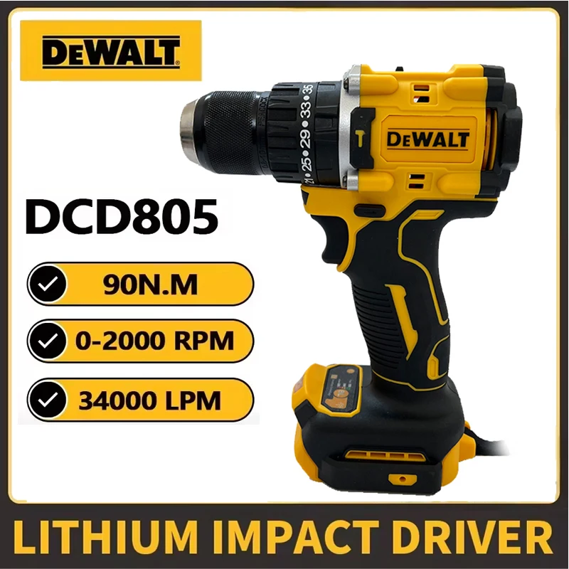 DEWALT DCD805 Бесщеточная ударная дрель Беспроводная электрическая отвертка Многофункциональная ручная дрель 20 В Перезаряжаемый электроинструмент
DEWALT DCD805 Бесщеточная ударная дрель Беспроводная электрическая отвертка Многофункциональная ручная дрель 20 В Перезаряжаемый электроинструмент